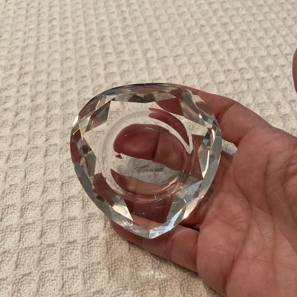 Home Essentials And Beyond Set Of 3 Cut Glass Tea Light Holders NIB - Picture 5 of 8